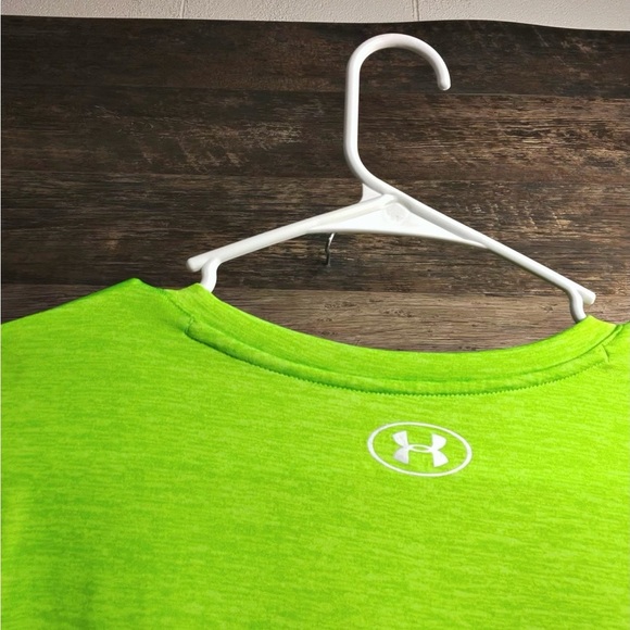 Under Armour Bright Green V-Neck Short Sleeve Tee - Picture 7 of 10